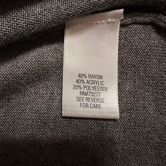 Apt 9 Gray with Black Accented Long Sleeves Open Front Cardigan, Womens Size XL - Picture 7 of 9